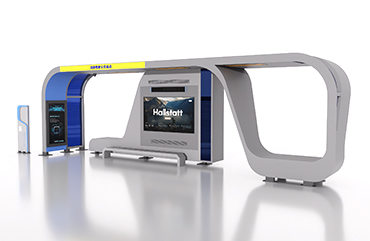 智能公交站亭圖片,城市現代公交候車亭圖片